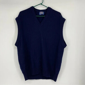 Vintage Pendleton blue sweater vest Large